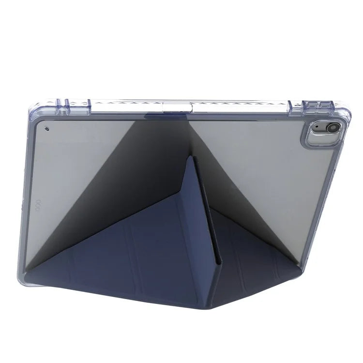For iPad Air 13 (2024) Case PU Leather Origami Stand Clear Tablet Cover