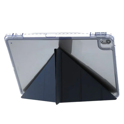 For iPad Air 13 (2024) Case PU Leather Origami Stand Clear Tablet Cover