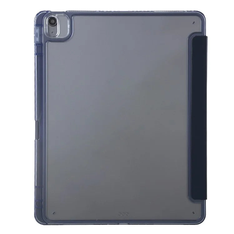 For iPad Air 13 (2024) Case PU Leather Origami Stand Clear Tablet Cover