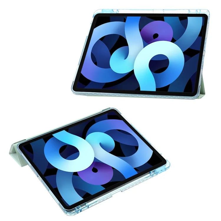 For iPad Air 13 (2024) Case PU Leather Origami Stand Clear Tablet Cover