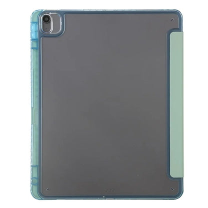 For iPad Air 13 (2024) Case PU Leather Origami Stand Clear Tablet Cover
