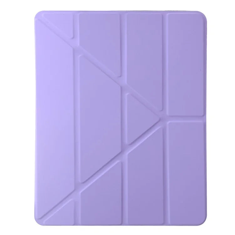 For iPad Air 13 (2024) Case PU Leather Origami Stand Clear Tablet Cover