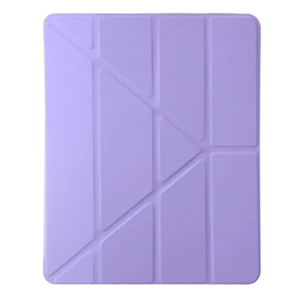 For iPad Air 13 (2024) Case PU Leather Origami Stand Clear Tablet Cover