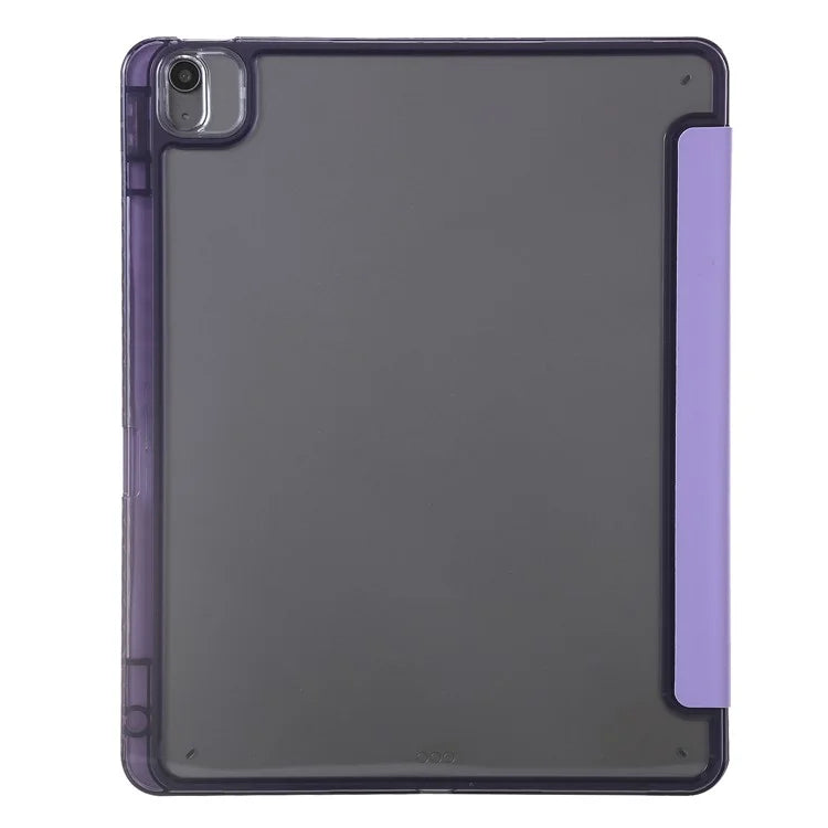 For iPad Air 13 (2024) Case PU Leather Origami Stand Clear Tablet Cover