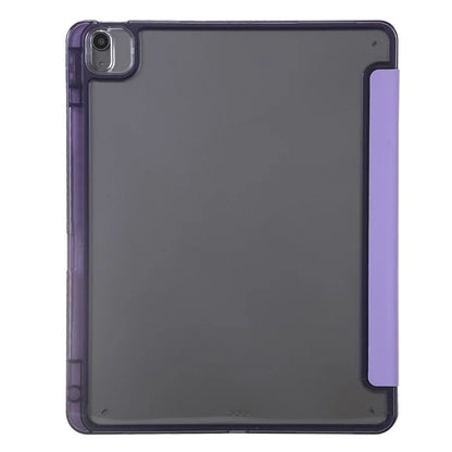For iPad Air 13 (2024) Case PU Leather Origami Stand Clear Tablet Cover
