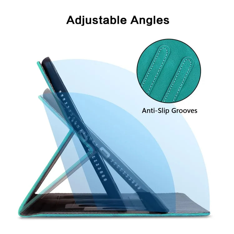 For Samsung Galaxy Tab S9 FE Leather Case Lily Flower Pattern Stand Protective Tablet Cover