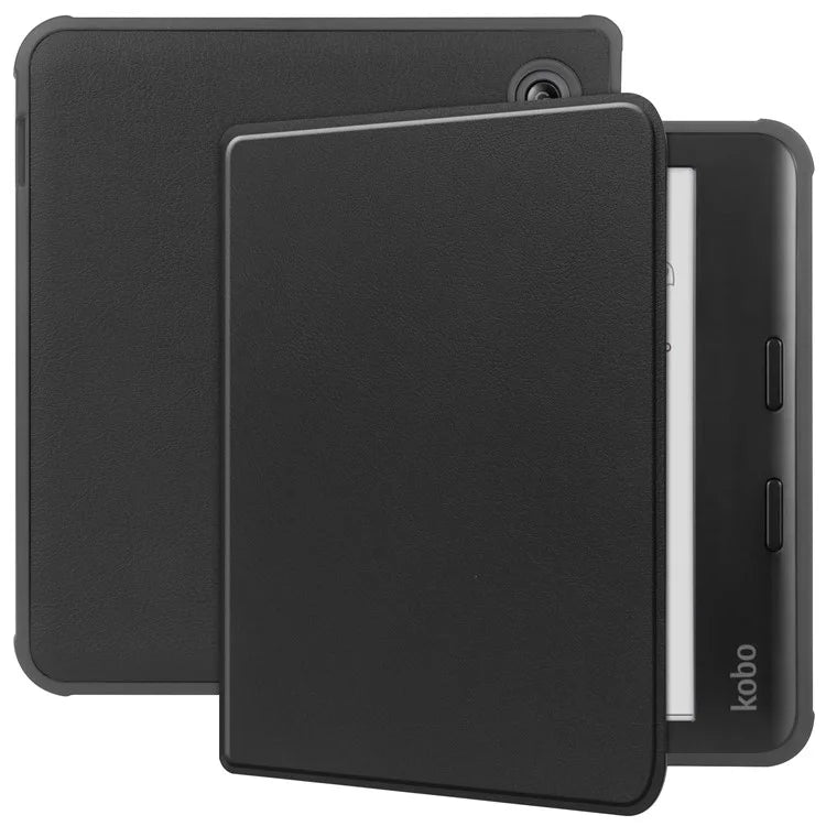 For Kobo Libra Colour Case PU Leather + TPU E-Reader Cover Support Auto Wake / Sleep