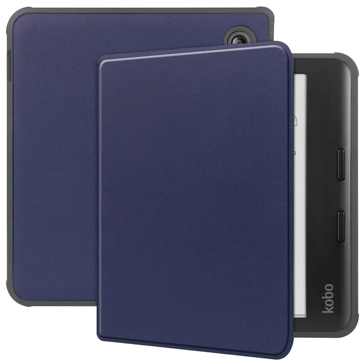 For Kobo Libra Colour Case PU Leather + TPU E-Reader Cover Support Auto Wake / Sleep