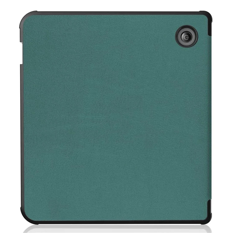 For Kobo Libra Colour Case PU Leather + TPU E-Reader Cover Support Auto Wake / Sleepish Green