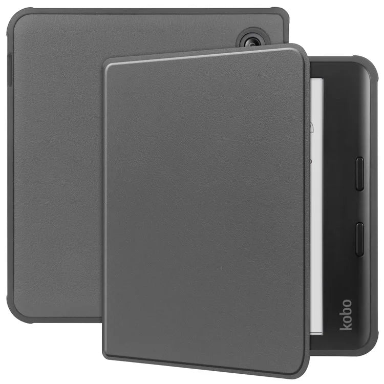 For Kobo Libra Colour Case PU Leather + TPU E-Reader Cover Support Auto Wake / Sleep