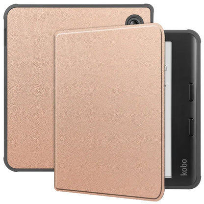 For Kobo Libra Colour Case PU Leather + TPU E-Reader Cover Support Auto Wake / Sleep