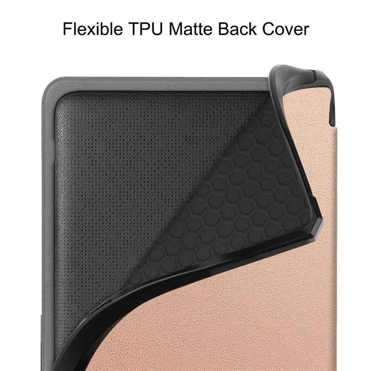 For Kobo Libra Colour Case PU Leather + TPU E-Reader Cover Support Auto Wake / Sleep