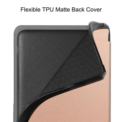 For Kobo Libra Colour Case PU Leather + TPU E-Reader Cover Support Auto Wake / Sleep