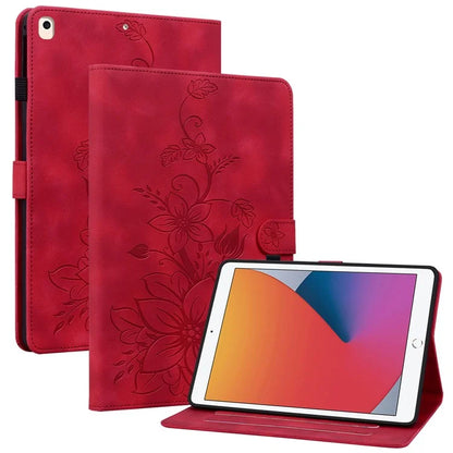 For iPad 10.2 (2021) / (2019) / (2020) Protective Case Anti-Drop Imprint PU Leather Tablet Cover