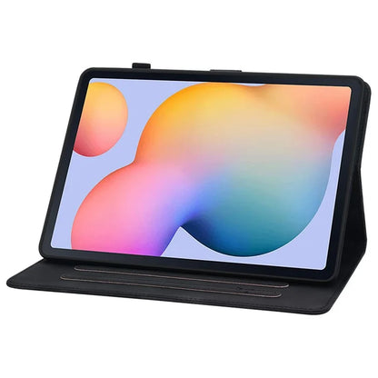 For Samsung Galaxy Tab S6 Lite (2020) / (2022) / (2024) Case Lily Flower Imprint Card Holder Leather Tablet Cover