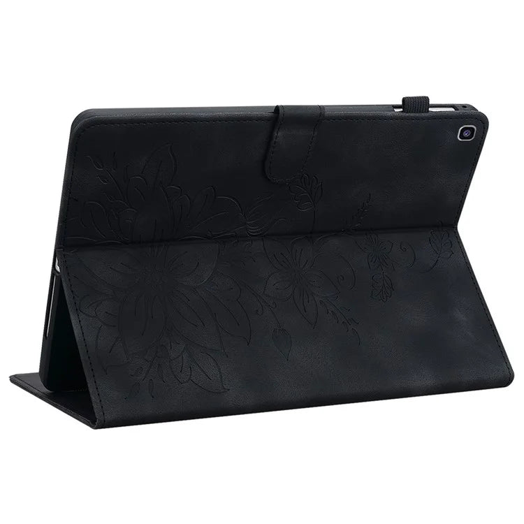 For Samsung Galaxy Tab A 8.0 (2019) SM-T290 (Wi-Fi) / SM-T295 (LTE) / SM-T297 Case Flower Imprint PU Leather Tablet Cover