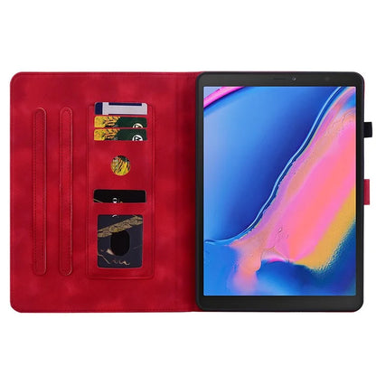 For Samsung Galaxy Tab A 8.0 (2019) SM-T290 (Wi-Fi) / SM-T295 (LTE) / SM-T297 Case Flower Imprint PU Leather Tablet Cover
