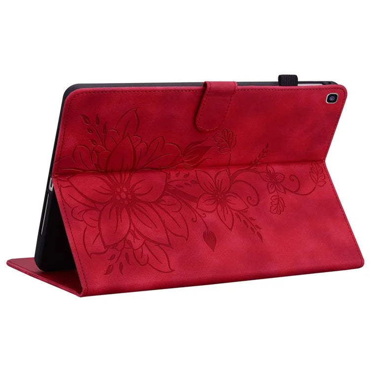 For Samsung Galaxy Tab A 8.0 (2019) SM-T290 (Wi-Fi) / SM-T295 (LTE) / SM-T297 Case Flower Imprint PU Leather Tablet Cover