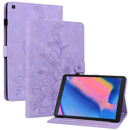 For Samsung Galaxy Tab A 8.0 (2019) SM-T290 (Wi-Fi) / SM-T295 (LTE) / SM-T297 Case Flower Imprint PU Leather Tablet Cover