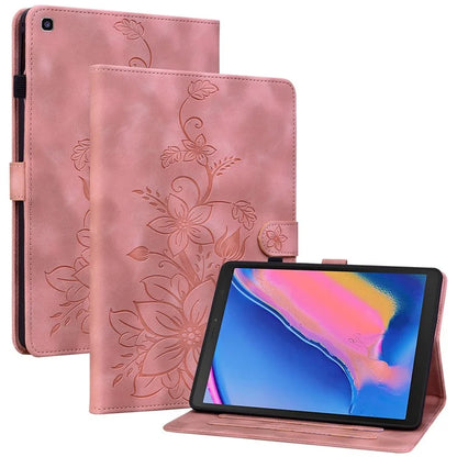 For Samsung Galaxy Tab A 8.0 (2019) SM-T290 (Wi-Fi) / SM-T295 (LTE) / SM-T297 Case Flower Imprint PU Leather Tablet Cover