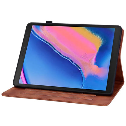 For Samsung Galaxy Tab A 8.0 (2019) SM-T290 (Wi-Fi) / SM-T295 (LTE) / SM-T297 Case Flower Imprint PU Leather Tablet Cover