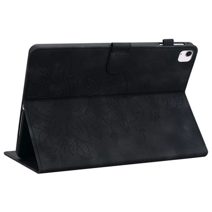 For iPad Air 13 (2024) Case PU Leather Card Holder Stand Tablet Cover Lily Flower Design