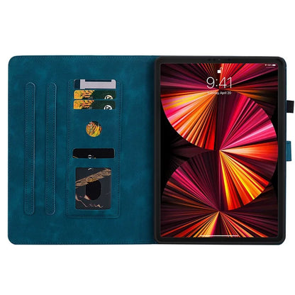 For iPad Pro 11-inch (2018) / (2020) / (2021) / (2022) / Air 11 (2024) / Air (2022) / (2020) Stand Case with Lily Flower Design