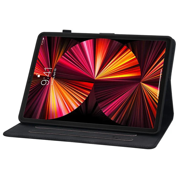 For iPad Pro 11-inch (2018) / (2020) / (2021) / (2022) / Air 11 (2024) / Air (2022) / (2020) Stand Case with Lily Flower Design