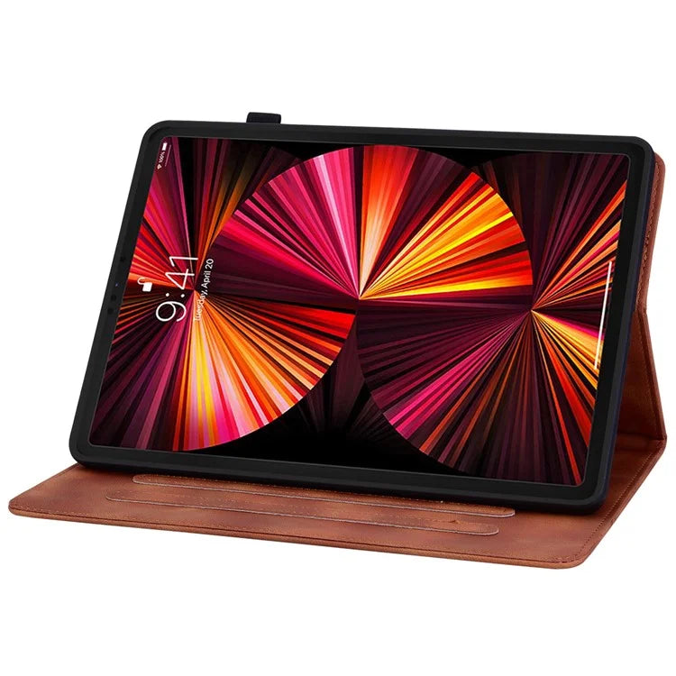 For iPad Pro 11-inch (2018) / (2020) / (2021) / (2022) / Air 11 (2024) / Air (2022) / (2020) Stand Case with Lily Flower Design