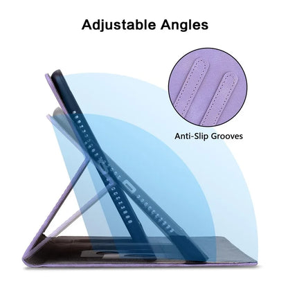 For iPad Pro 11-inch (2018) / (2020) / (2021) / (2022) / Air 11 (2024) / Air (2022) / (2020) Stand Case with Lily Flower Design