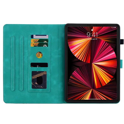 For iPad Pro 11-inch (2018) / (2020) / (2021) / (2022) / Air 11 (2024) / Air (2022) / (2020) Stand Case with Lily Flower Design