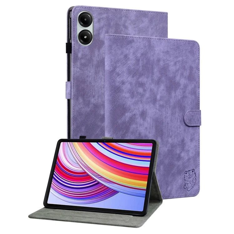 For Xiaomi Redmi Pad Pro / Redmi Pad Pro 5G / Poco Pad Case Cute Tiger Imprinted PU Leather Stand Tablet Cover
