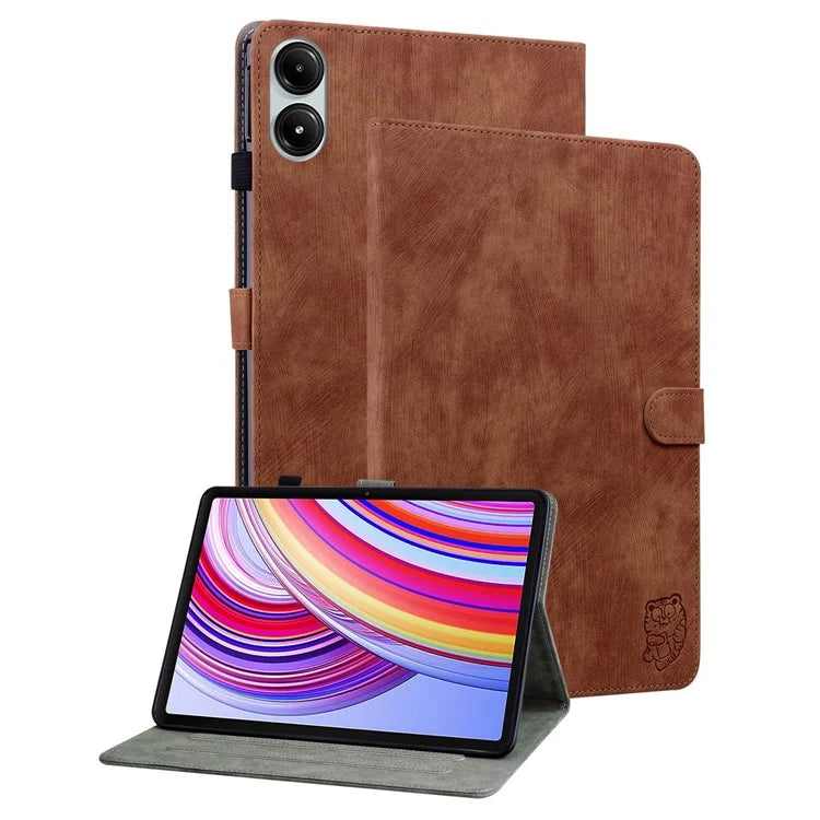 For Xiaomi Redmi Pad Pro / Redmi Pad Pro 5G / Poco Pad Case Cute Tiger Imprinted PU Leather Stand Tablet Cover
