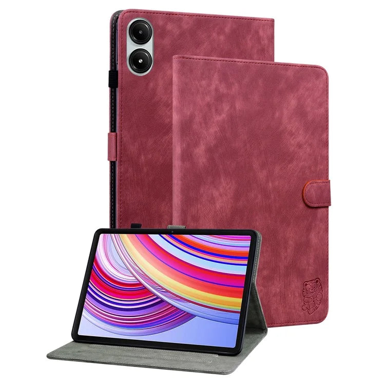 For Xiaomi Redmi Pad Pro / Redmi Pad Pro 5G / Poco Pad Case Cute Tiger Imprinted PU Leather Stand Tablet Cover