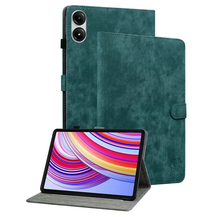 For Xiaomi Redmi Pad Pro / Redmi Pad Pro 5G / Poco Pad Case Cute Tiger Imprinted PU Leather Stand Tablet Cover