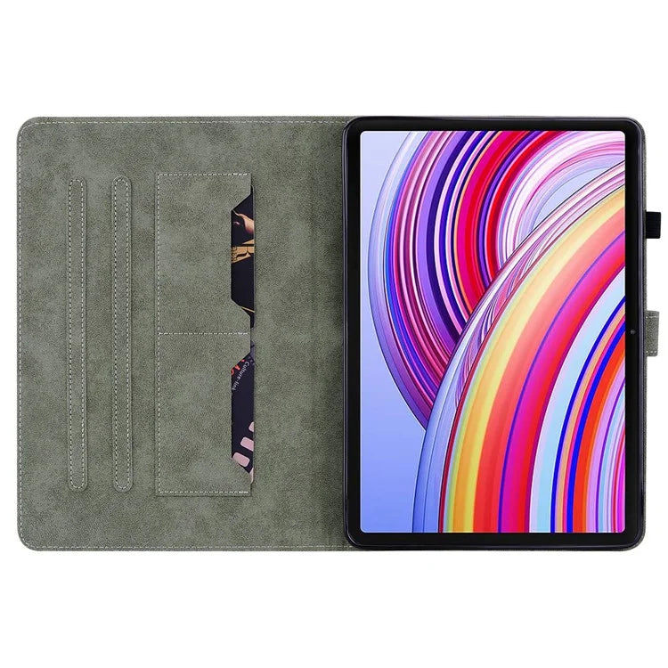 For Xiaomi Redmi Pad Pro / Redmi Pad Pro 5G / Poco Pad Case Cute Tiger Imprinted PU Leather Stand Tablet Cover