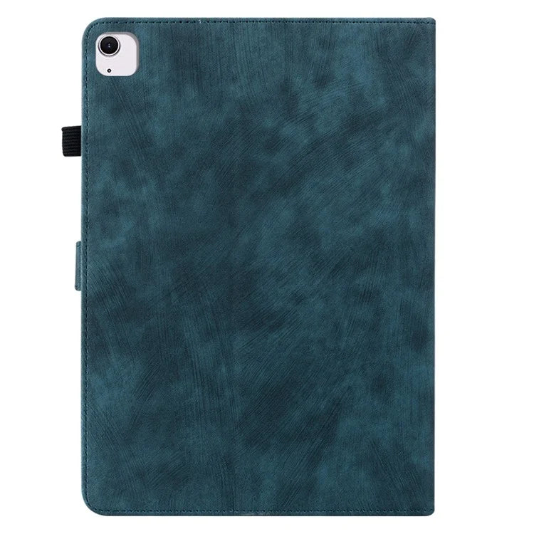 For iPad Air 11 (2024) Shockproof Case Tiger Pattern PU Leather Protective Tablet Cover