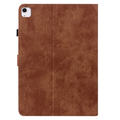 For iPad Air 13 (2024) Case PU Leather Stand Tablet Shell Cute Cartoon Tiger Imprinted