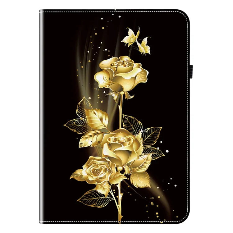 For iPad Air 11 (2024) Tablet Case Pattern PU Leather Stand Folio Tablet Cover with Card Holder
