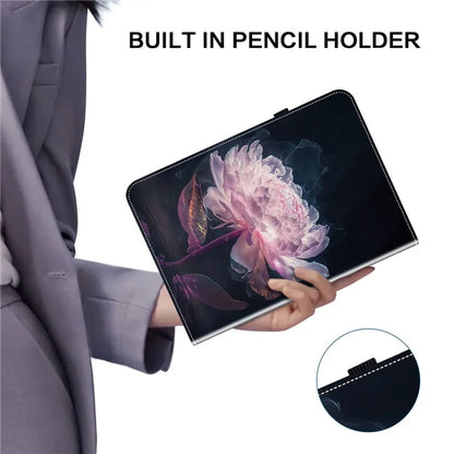 For iPad Air 11 (2024) Tablet Case Pattern PU Leather Stand Folio Tablet Cover with Card Holder