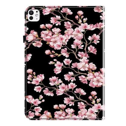 For iPad Pro 11 (2024) Case Stylish Pattern PU Leather Stand Tablet Cover with Card Slots
