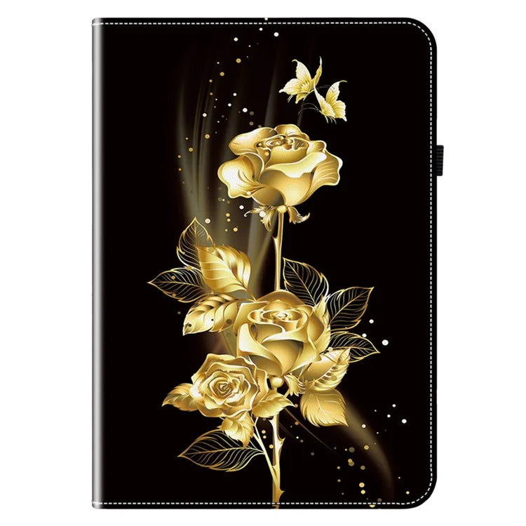 For iPad Pro 11 (2024) Case Stylish Pattern PU Leather Stand Tablet Cover with Card Slots