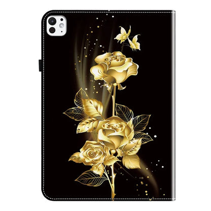 For iPad Pro 11 (2024) Case Stylish Pattern PU Leather Stand Tablet Cover with Card Slots
