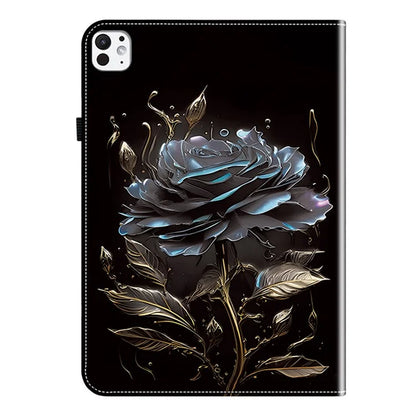 For iPad Pro 11 (2024) Case Stylish Pattern PU Leather Stand Tablet Cover with Card Slots
