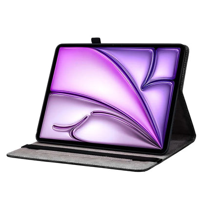 For iPad Air 13 (2024) Stand Case Pattern Print PU Leather Folio Tablet Cover with Card Holder