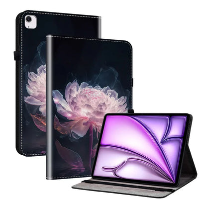 For iPad Air 13 (2024) Stand Case Pattern Print PU Leather Folio Tablet Cover with Card Holder