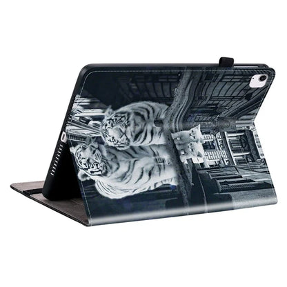 For iPad Air 13 (2024) Stand Case Pattern Print PU Leather Folio Tablet Cover with Card Holder