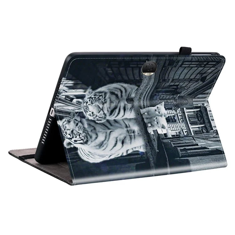 For Honor Pad 9 Card Slot Case Pattern Print PU Leather Tablet Cover