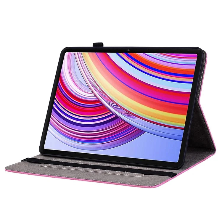 For Xiaomi Redmi Pad Pro / Redmi Pad Pro 5G / Poco Pad Case Rose Flower Leather Protective Cover with Card Holder