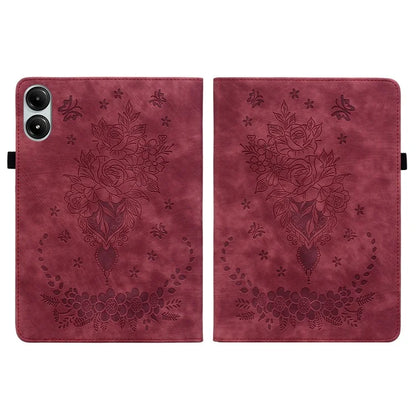 For Xiaomi Redmi Pad Pro / Redmi Pad Pro 5G / Poco Pad Case Rose Flower Leather Protective Cover with Card Holder